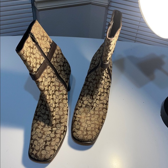 Coach Brown and Tan Ankle Boots - Picture 2 of 9